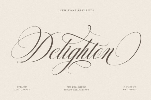 Delighton Script: A Calligraphy Font for Modern Elegance