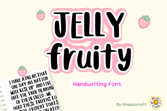 Jelly Fruity: A Squishy Handwriting Font for Playful Designs