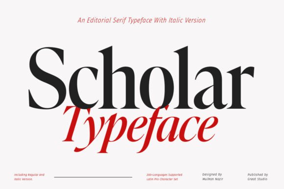 Scholar Typeface: Elegance Meets Modern Editorial Design