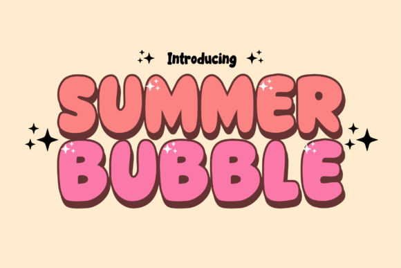Summer Bubble: A Bubbly Font for Joyful Design Projects