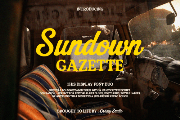 Sundown Gazette Duo: Capturing Golden-Hour Nostalgia in Your Designs