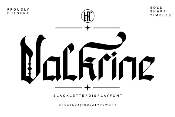 Valkrine: A Modern Gothic Typeface with Serious Presence
