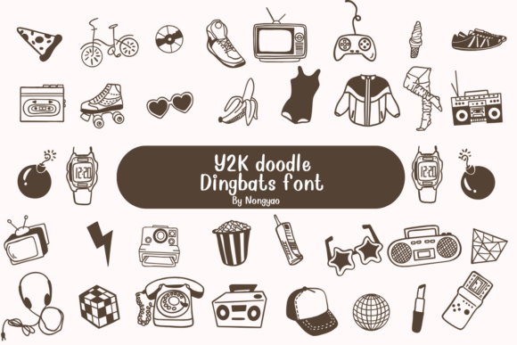 Y2k Doodle: A Playful Typeface for Modern Creators